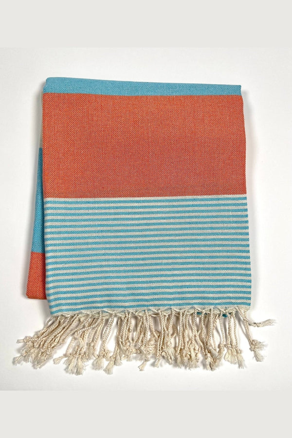 Whitehaven towel turkis/orange